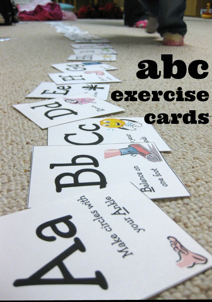 ABC Exercise Cards from Teach Mama