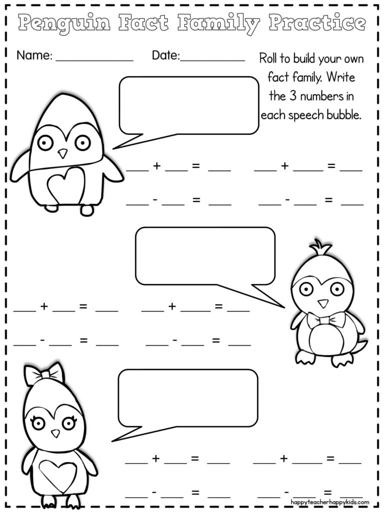 Make Your Own Penguin Fact Family Make Your Own Penguin Fact Family