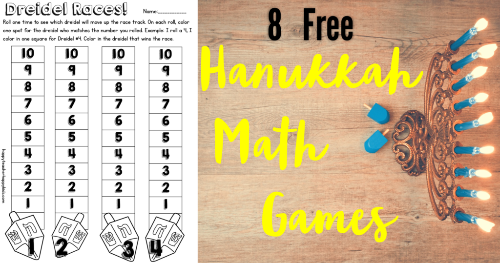 Free Hanukkah Math Games FB Blog Header