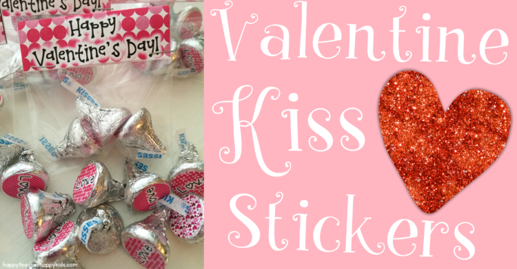 Free Valentine’s Day Chocolate Kiss Stickers